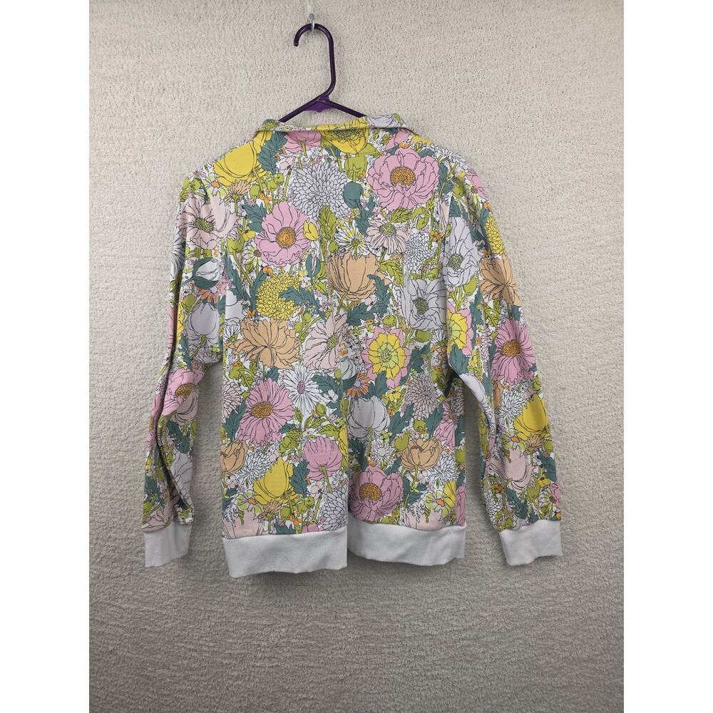 Vera Bradley Floral Print Quarter-Zip Pullover Sweatshirt Size L/G - Picture 5 of 9